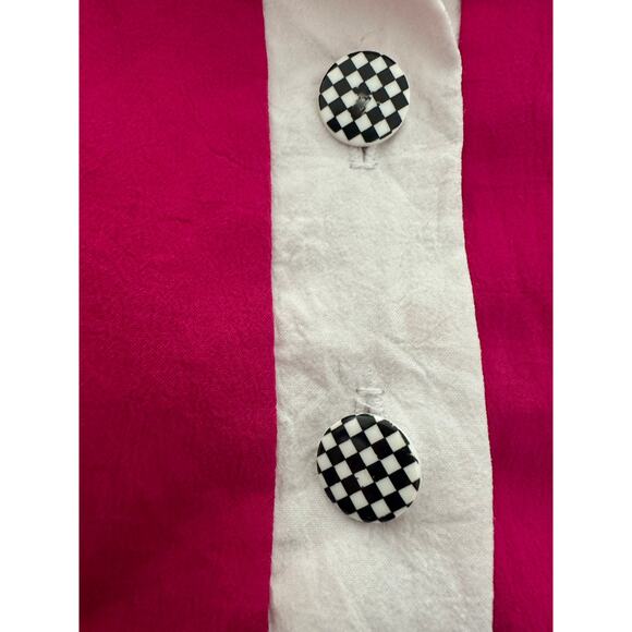 VTG 80s LA Attitude SzM White Green & Pink Color Blocked retro shoulder pads - Picture 5 of 8